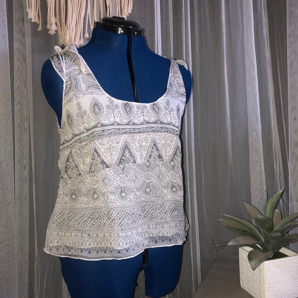 Bohemian Tie Up Crop Top